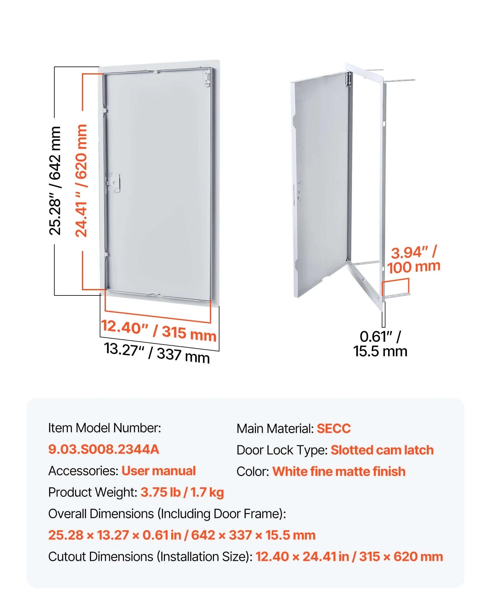 Galvanized Steel Access Panel for Drywall, Ceiling, Plumbing and Electrical Access-12x12inch / United States