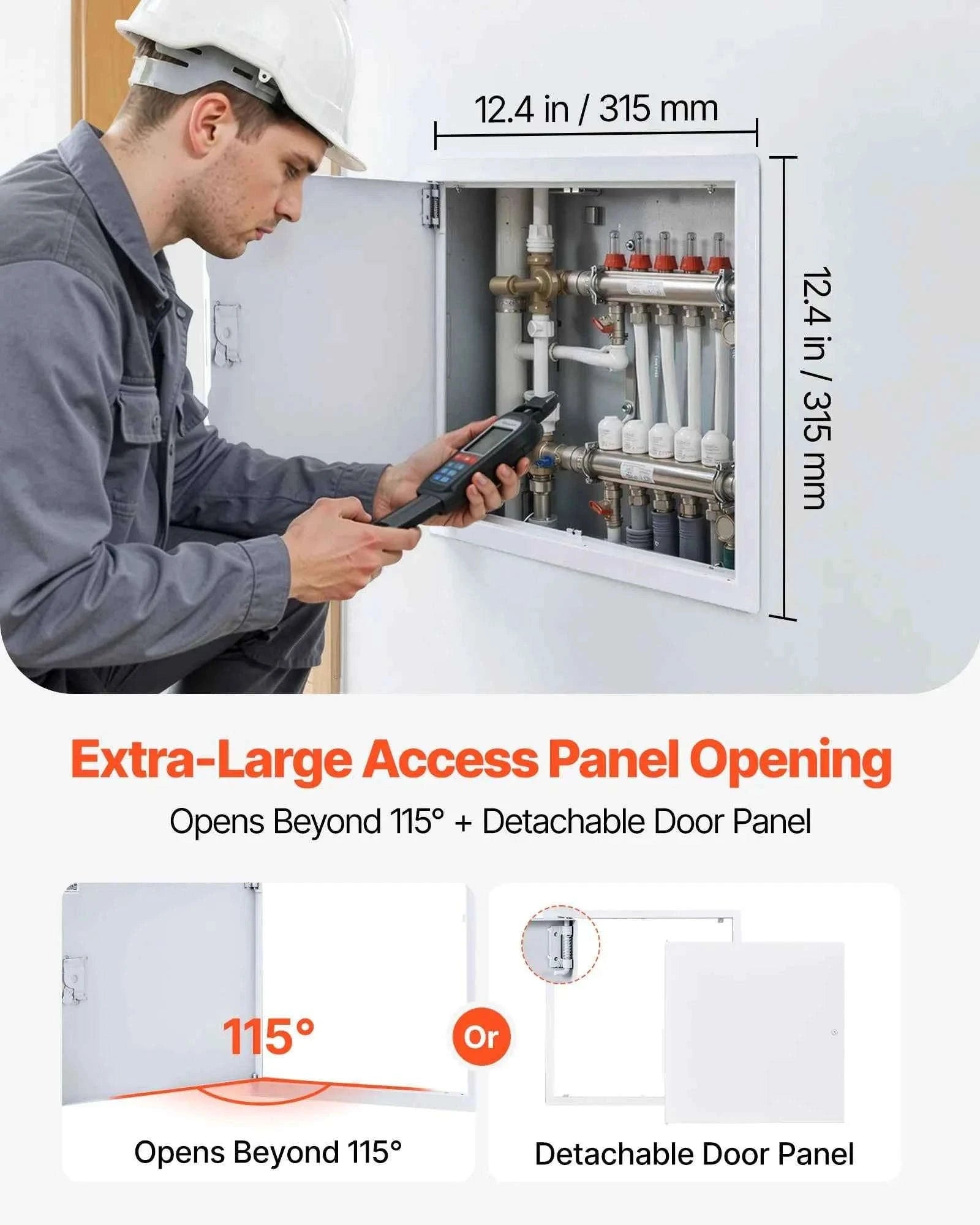 Galvanized Steel Access Panel for Drywall, Ceiling, Plumbing and Electrical Access-12x12inch / United States