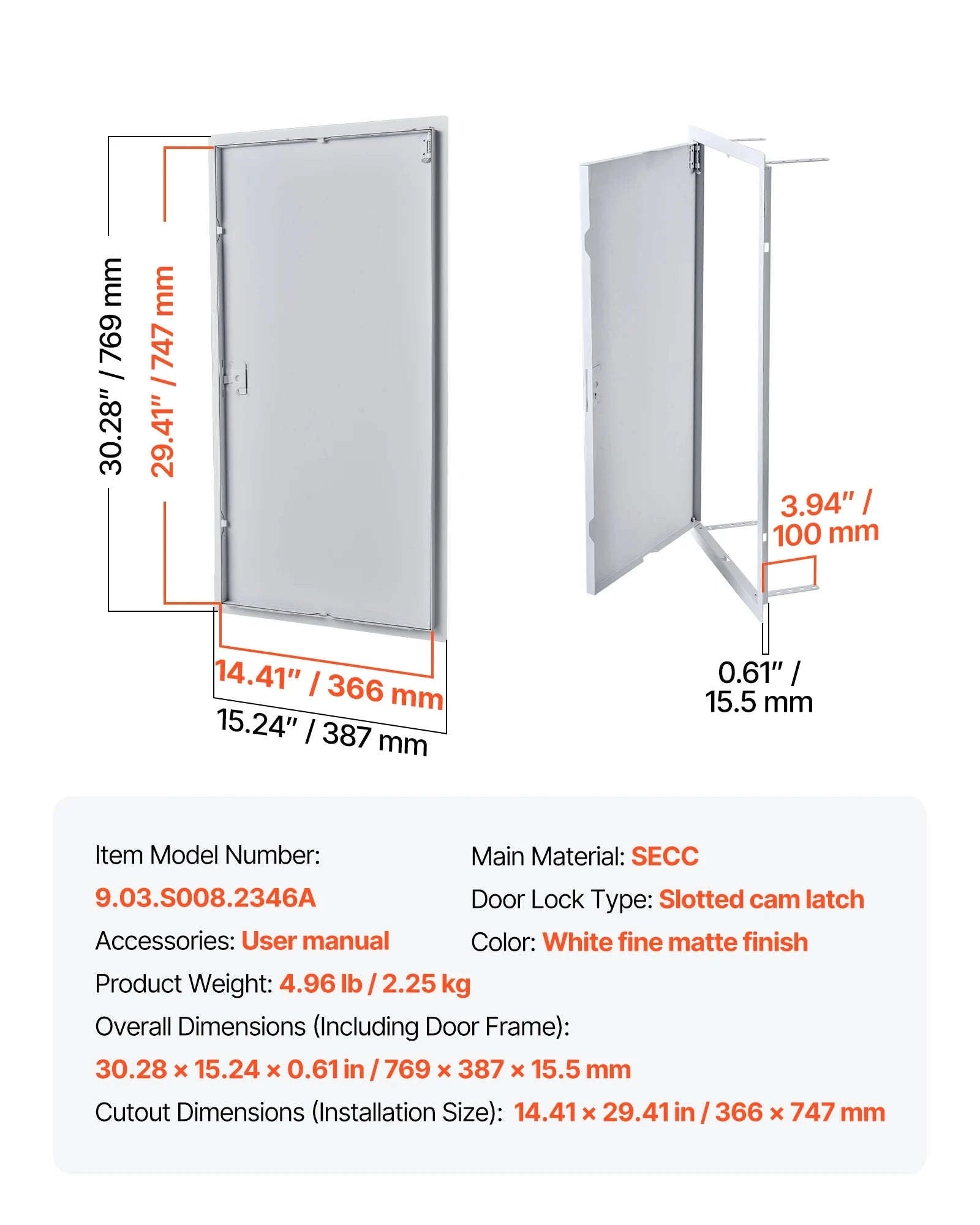 Galvanized Steel Access Panel for Drywall, Ceiling, Plumbing and Electrical Access-12x12inch / United States