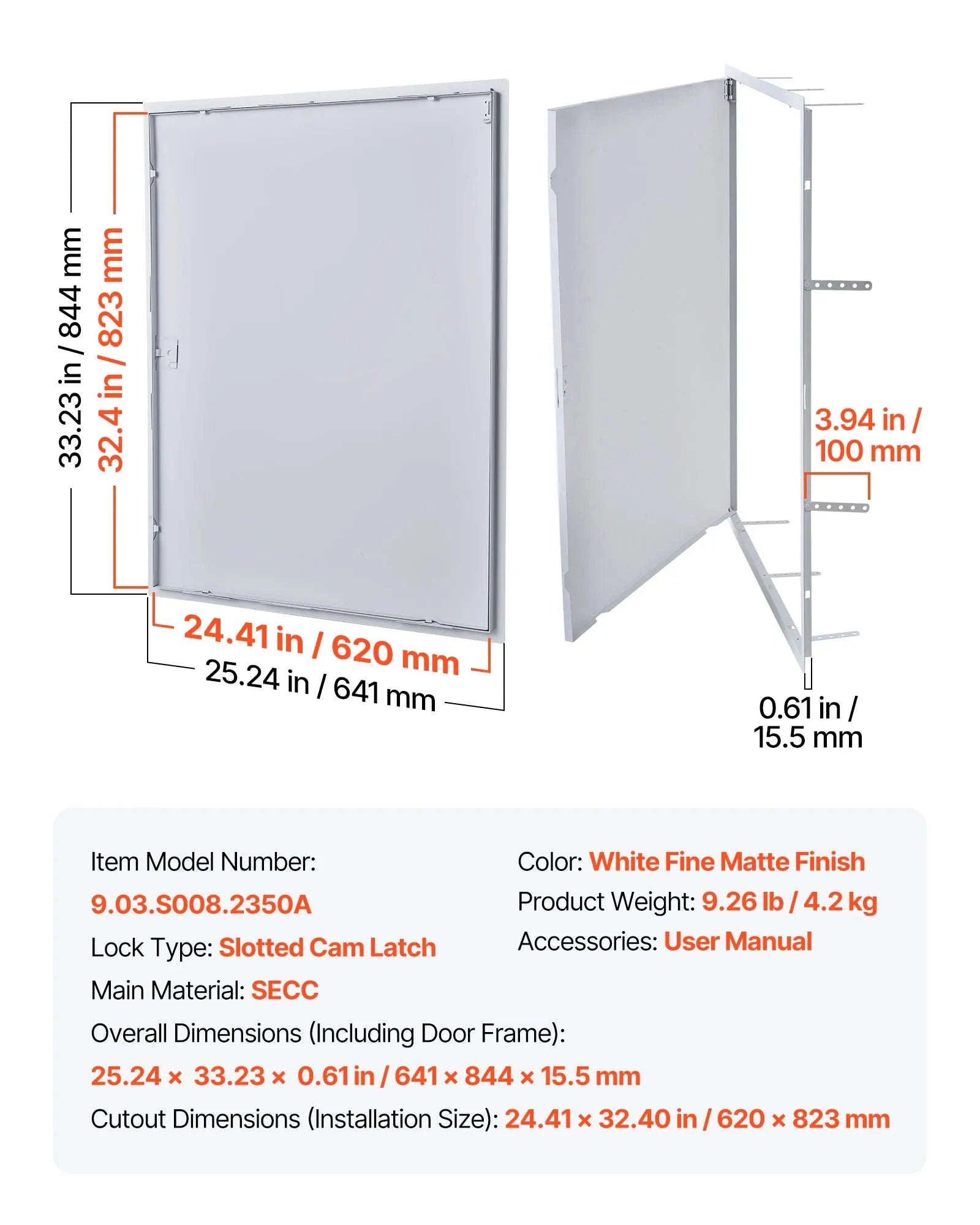 Galvanized Steel Access Panel for Drywall, Ceiling, Plumbing and Electrical Access-12x12inch / United States