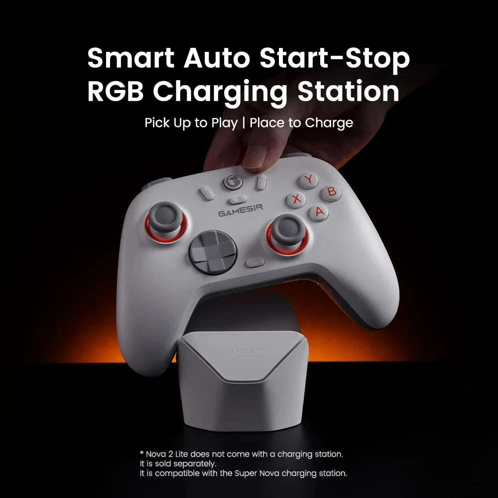 GameSir Nova Lite 2 Wireless Switch Controller, Hall Effect Gamepad for Nintendo Switch, PC, Steam, Android Phone, iPhone-Midnight Gray / Brazil