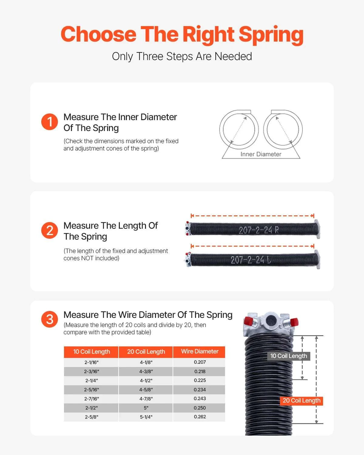 Garage Door Torsion Springs Pair 16,000 Cycles Black Coated-0.234 x2 x31in / UNITED KINGDOM