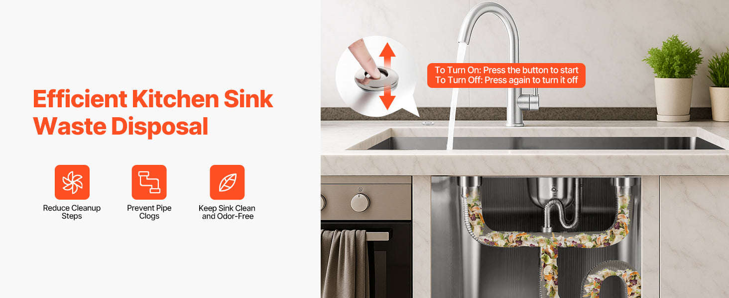 Garbage Disposal Air Switch Kit Dual Outlet Sink Top On/Off Button-3.5in Silver 2 / United States