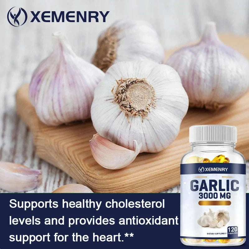 Garlic Capsules 3000mg – Immune & Cardiovascular Support-United States / 120 Capsules