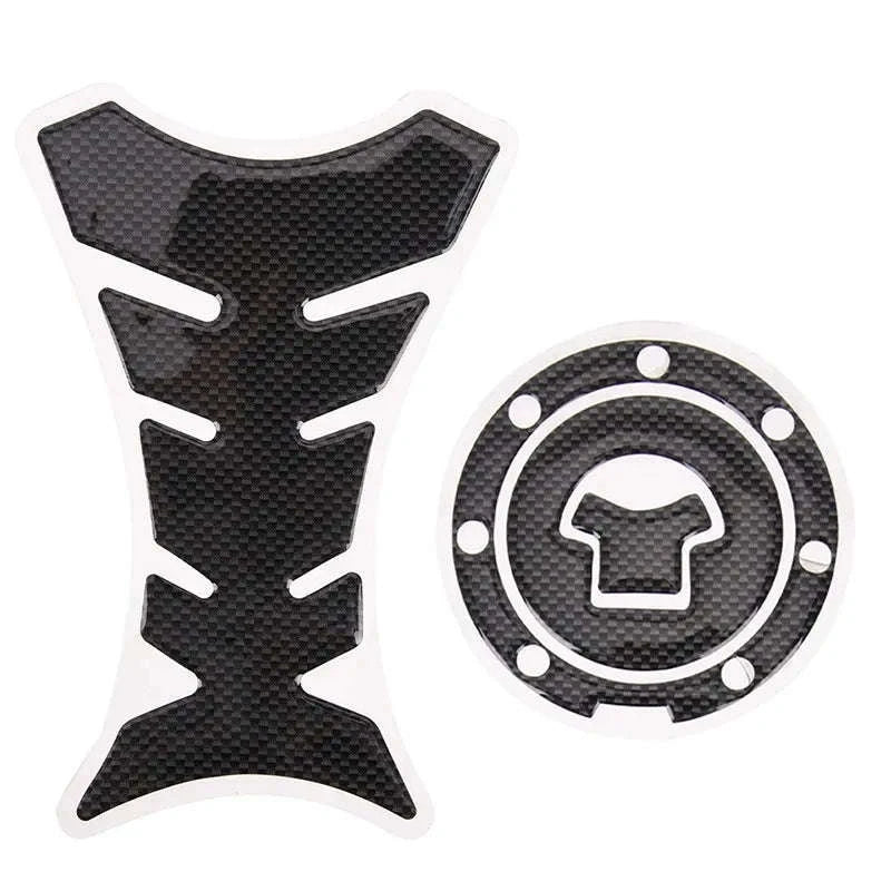 Gas Cap Cover Sticker and Protector 3D Carbon Fiber Gel-1 pcs