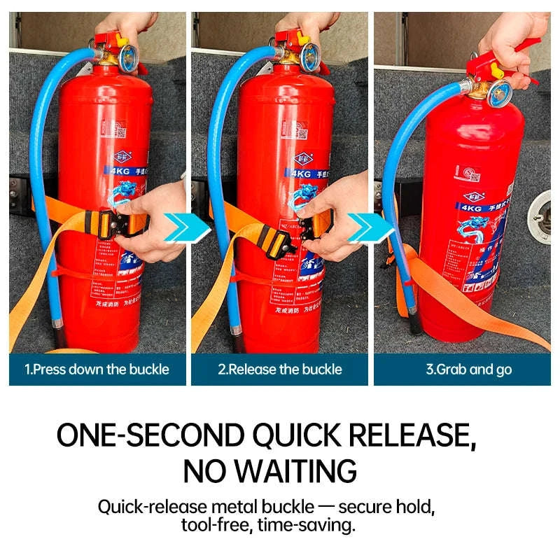 Gas Cylinder Mounting Bracket Kit with Quick-Release Strap-Gas Tank Holder