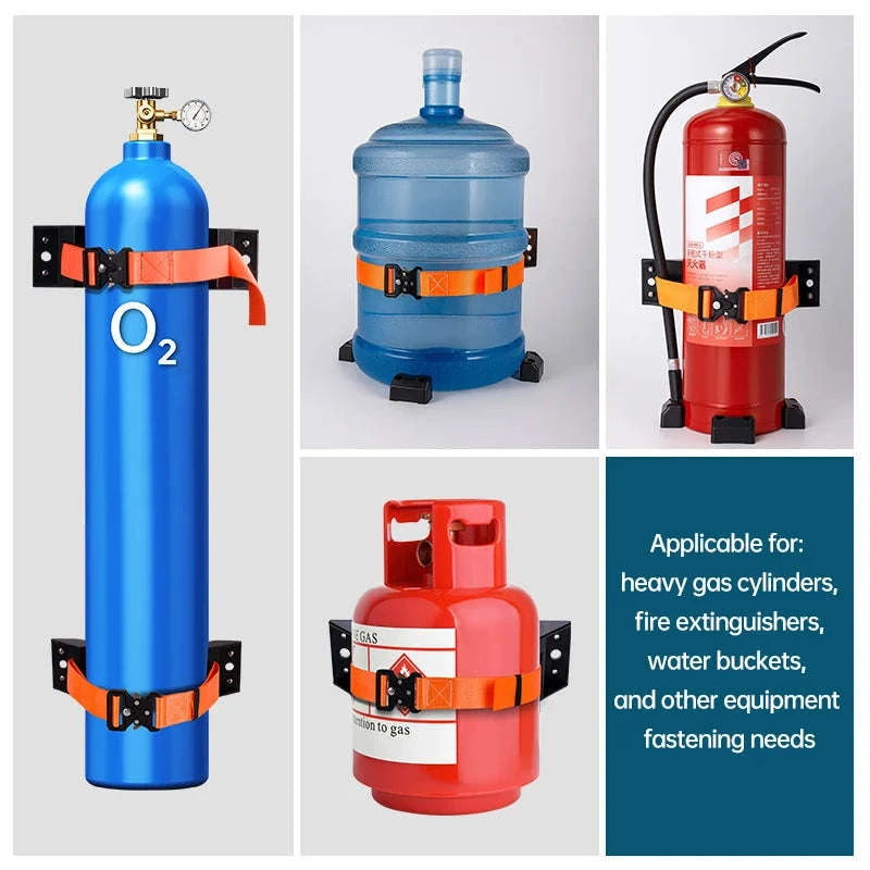 Gas Cylinder Mounting Bracket Kit with Quick-Release Strap-Gas Tank Holder