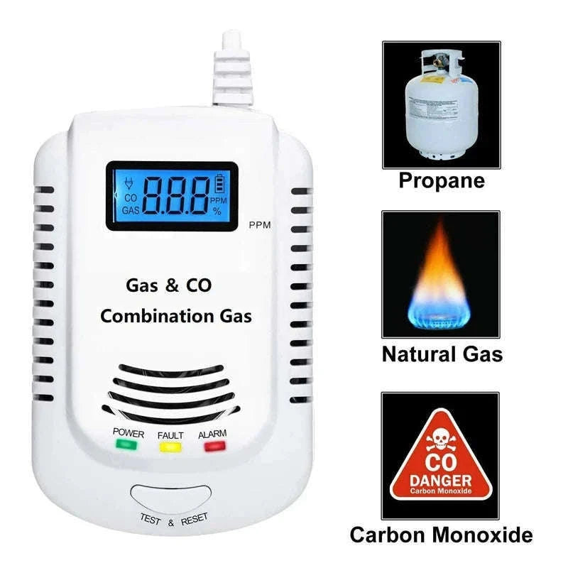 Gas Detector and Carbon Monoxide Alarm for Home Safety-CO and Gas Detector