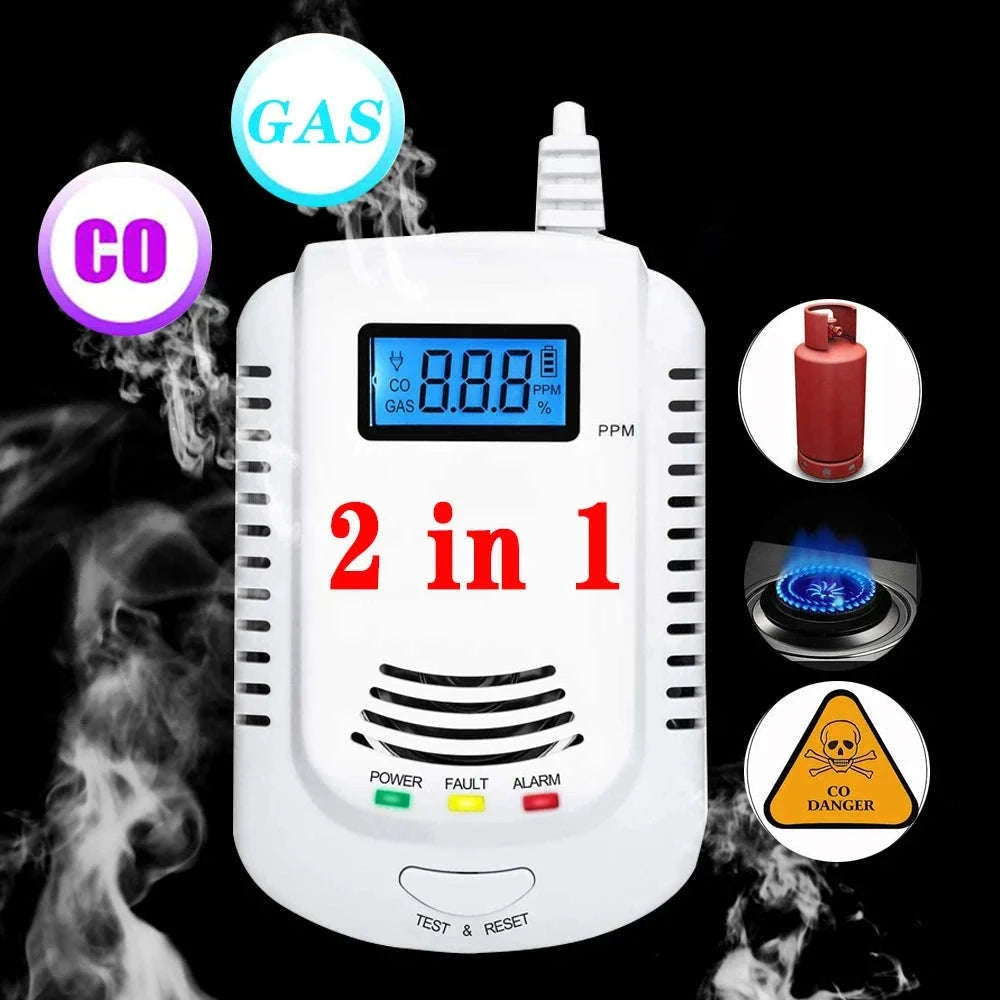 Gas Detector and Carbon Monoxide Alarm for Home Safety-CO and Gas Detector