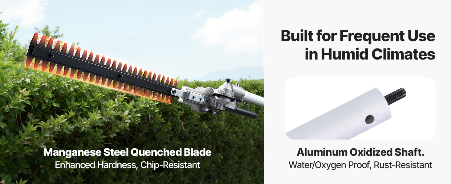 SucceBuy Gas Hedge Trimmer 2 Cycle Gas Power Handheld Hedge Trimmer Weed Eater with Protective Gear Set for Trimming Shrub Bush