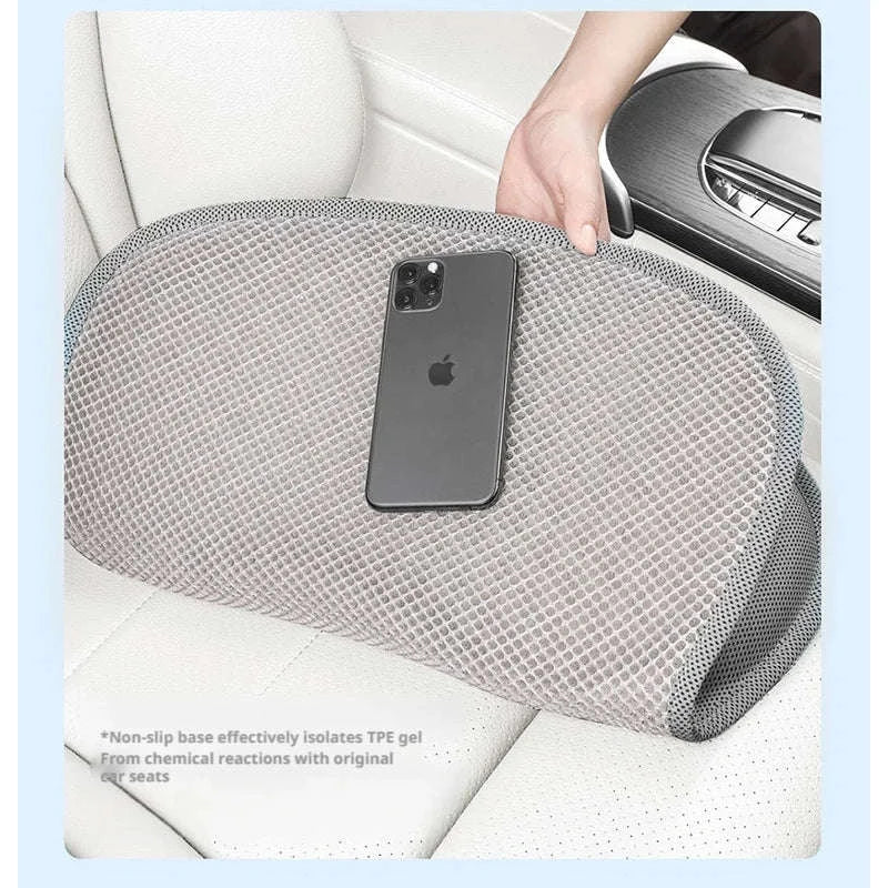 Gel Car Seat Cushion for Breathable Pressure Relief-Black