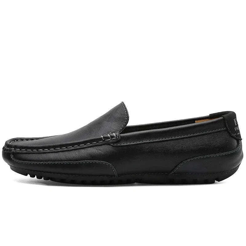Genuine Leather Breathable Slip-On Loafers for Men-YELLOW / 42