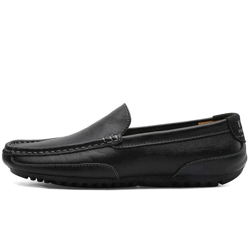 Genuine Leather Breathable Slip-On Loafers for Men-YELLOW / 42