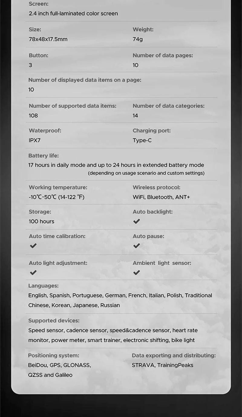 GEOID CC600 Color Screen Bike Computer-CC600 Cover / CHINA