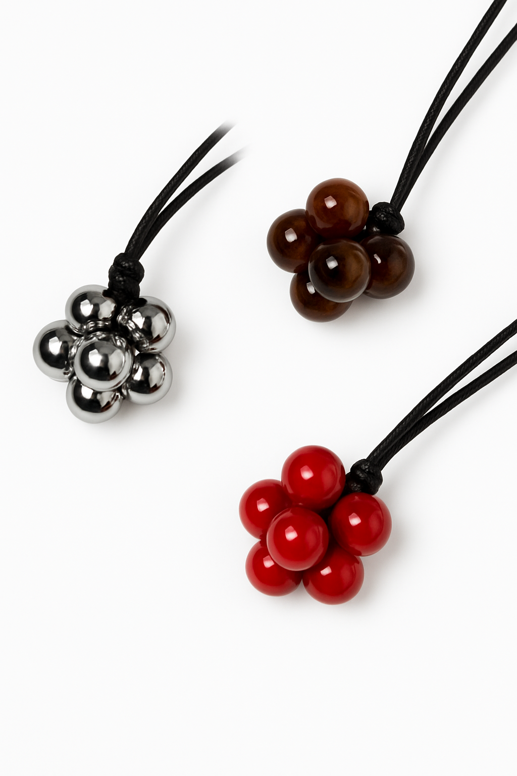 Geometric Beaded Pendant Necklace for Women – Trendy Long Cord