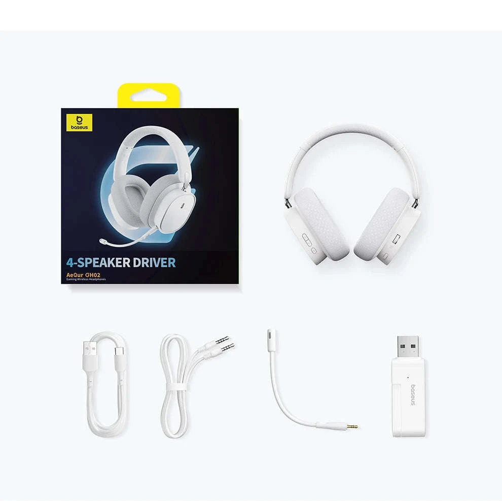 GH02 Gaming Wireless Headphone with Mic, Bluetooth 5.3, 40mm Driver, 2.4G/Wireless/Wired, RGB-Black / spain