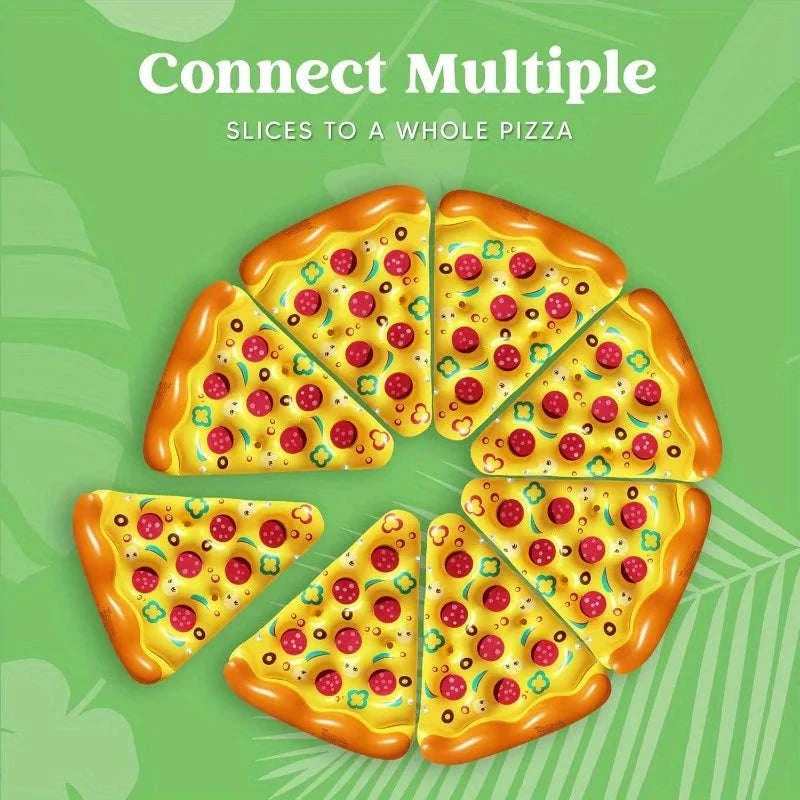 Giant Inflatable Pizza Slice Pool Float with Cup Holders-United States / Pizza Slice Pool