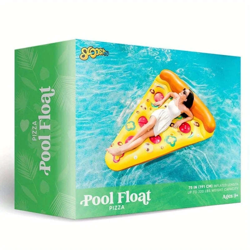 Giant Inflatable Pizza Slice Pool Float with Cup Holders-United States / Pizza Slice Pool