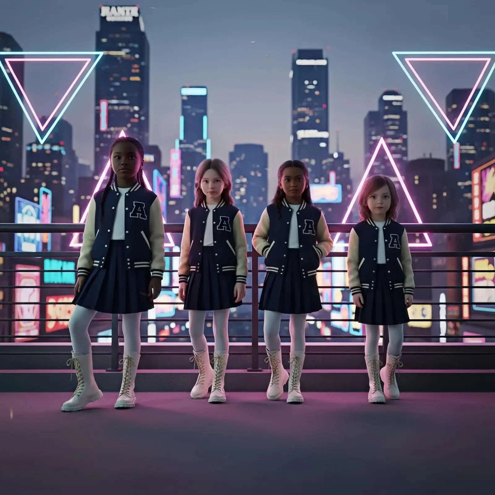 Girls Winter Boots with Side Zipper and Punk-Inspired Style-White / 31