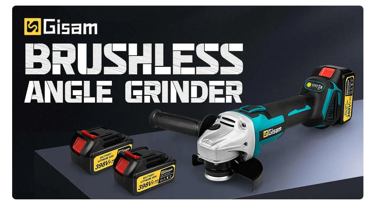 Gisam 125mm M14 Brushless Cordless Angle Grinder for Makita 18V-2 Battery / UNITED KINGDOM