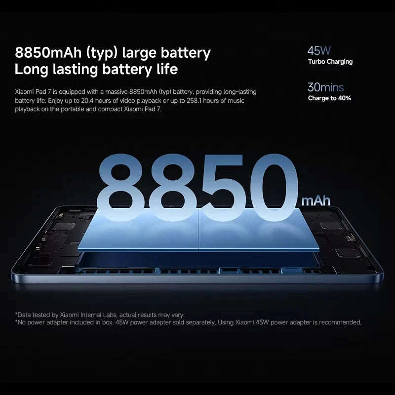 Global Version Xiaomi Pad 7 Tablet-Gray / 8GB+256GB / france