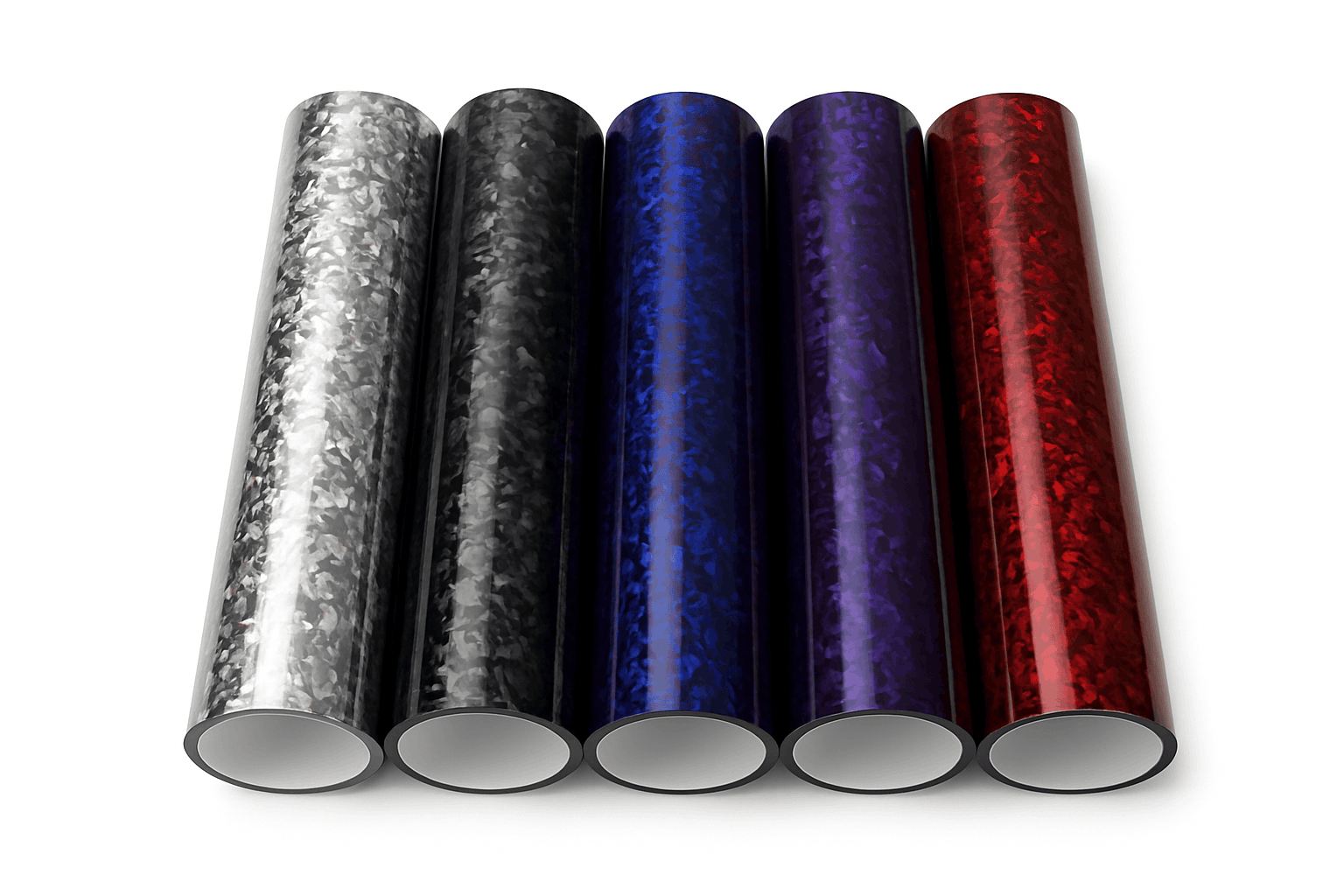 Glossy Forged Carbon Fiber Vinyl Wrap-Laser Silver / 30X152 CM