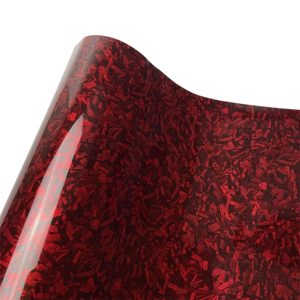 Glossy Forged Carbon Fiber Vinyl Wrap-Laser Silver / 30X152 CM