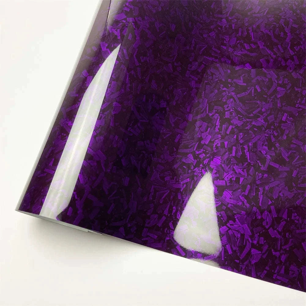 Glossy Forged Carbon Fiber Vinyl Wrap Self Adhesive Car Sticker-Laser Forged Carbon / 20X152 CM