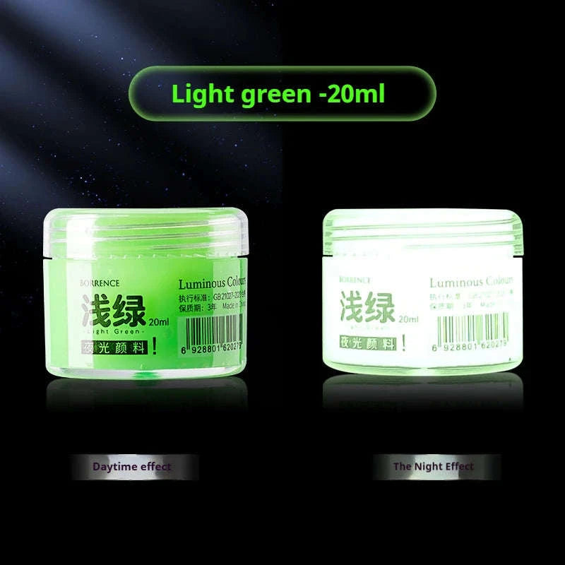Glow-in-the-dark Pigment 20ml Fluorescent Acrylic Pigment-1bottle yellow