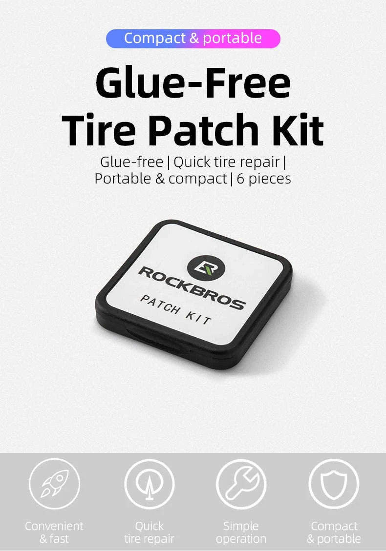 Glue-Free Bicycle Tire Repair Kit for Road & Mountain Bikes-MJBT1001