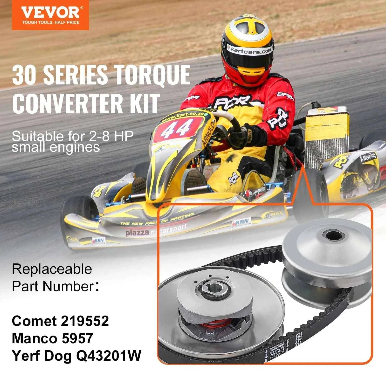 Go-Kart Torque Converter Clutch Kit with Drive Belt-780 Series / United States