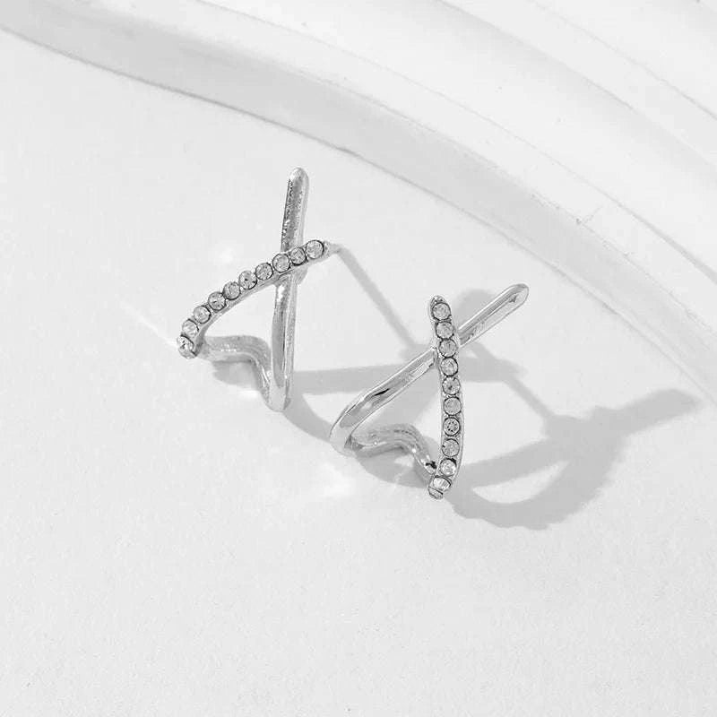 Gold Cross Stud Earrings for Women – Dainty Minimalist Jewelry-662490