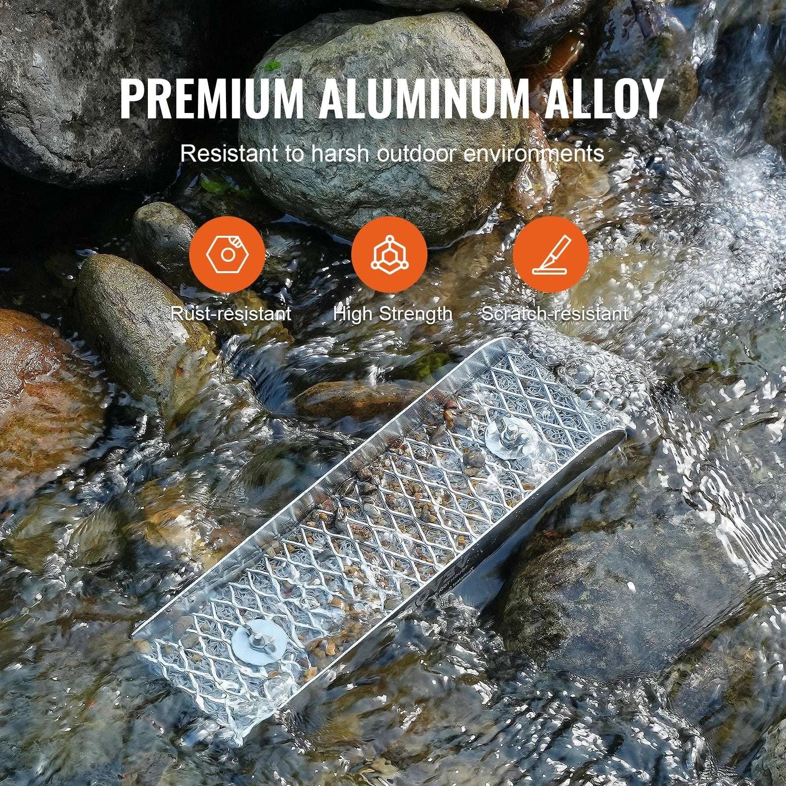 Gold Panning Kit with Mini Sluice Box 16–23 PCS Aluminum Set-United States / 50In 23PCS