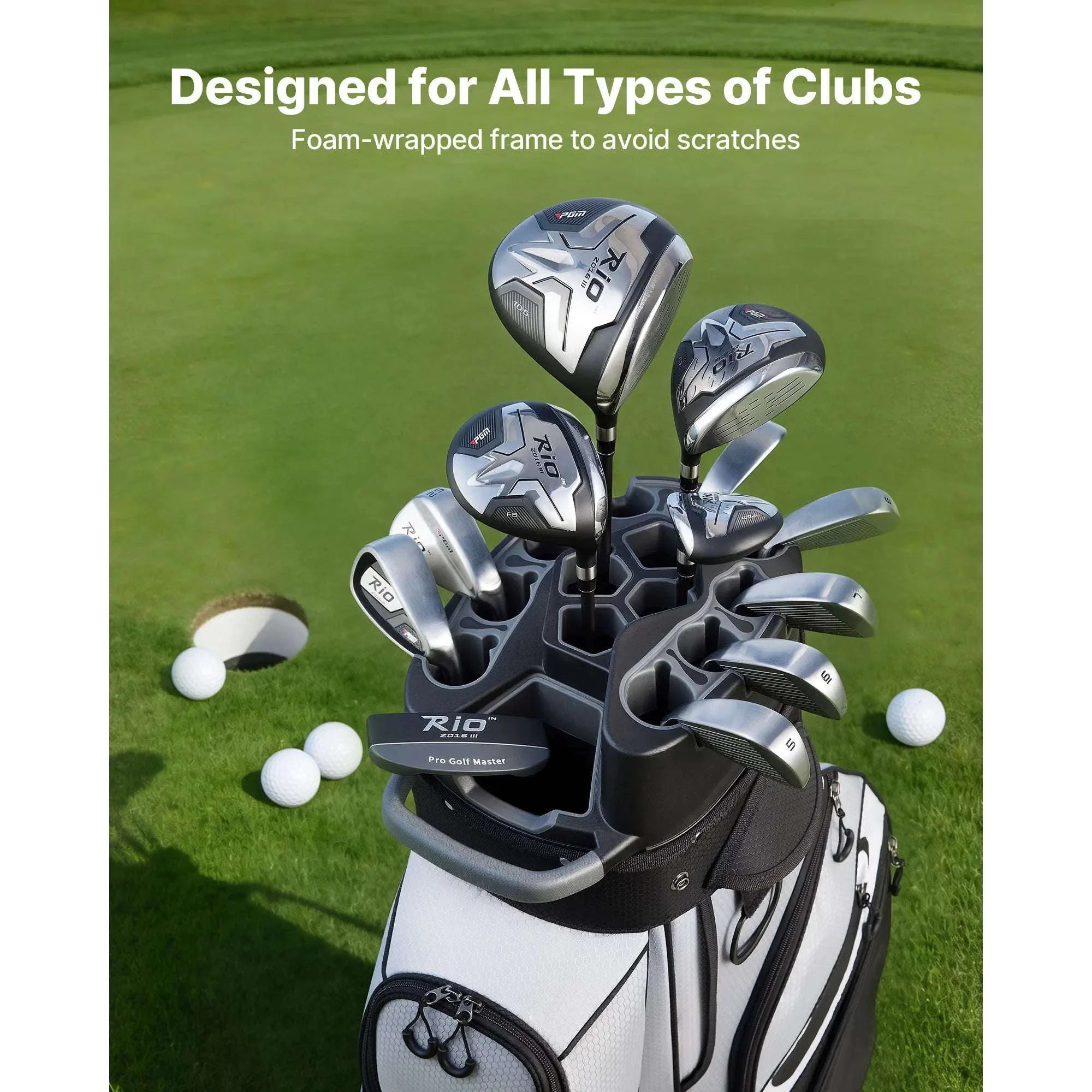Golf Cart Bag with 14-Way Divider & 13 Storage Pockets-900D polyester / United States