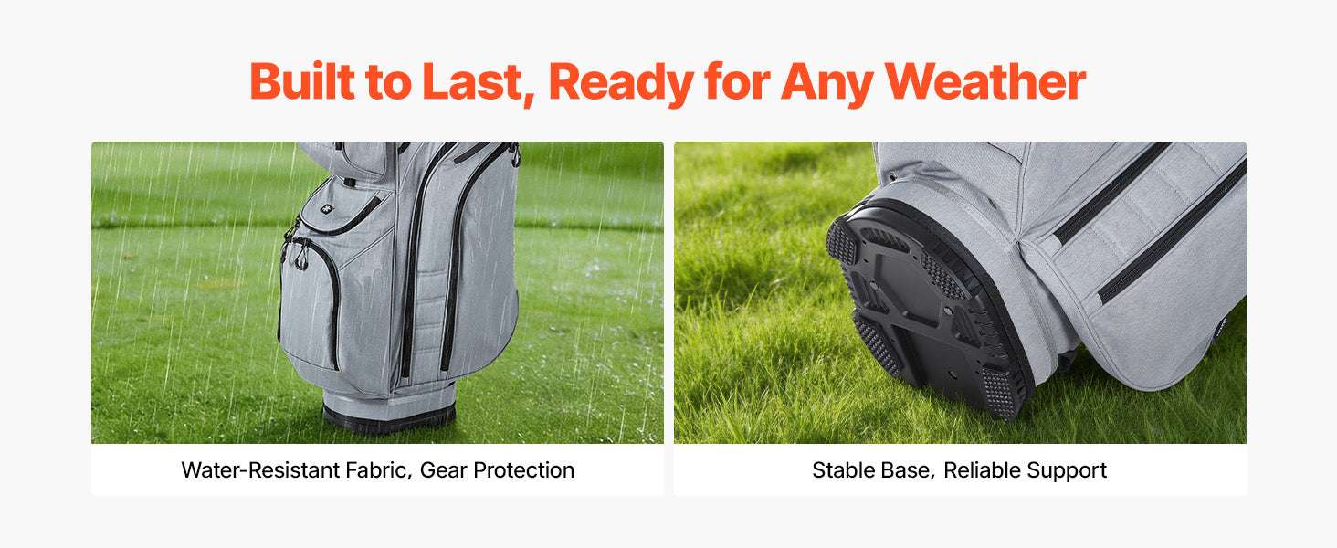Golf Cart Bag with 15-Way Divider & Rain Hood Protection-15 Way / United States