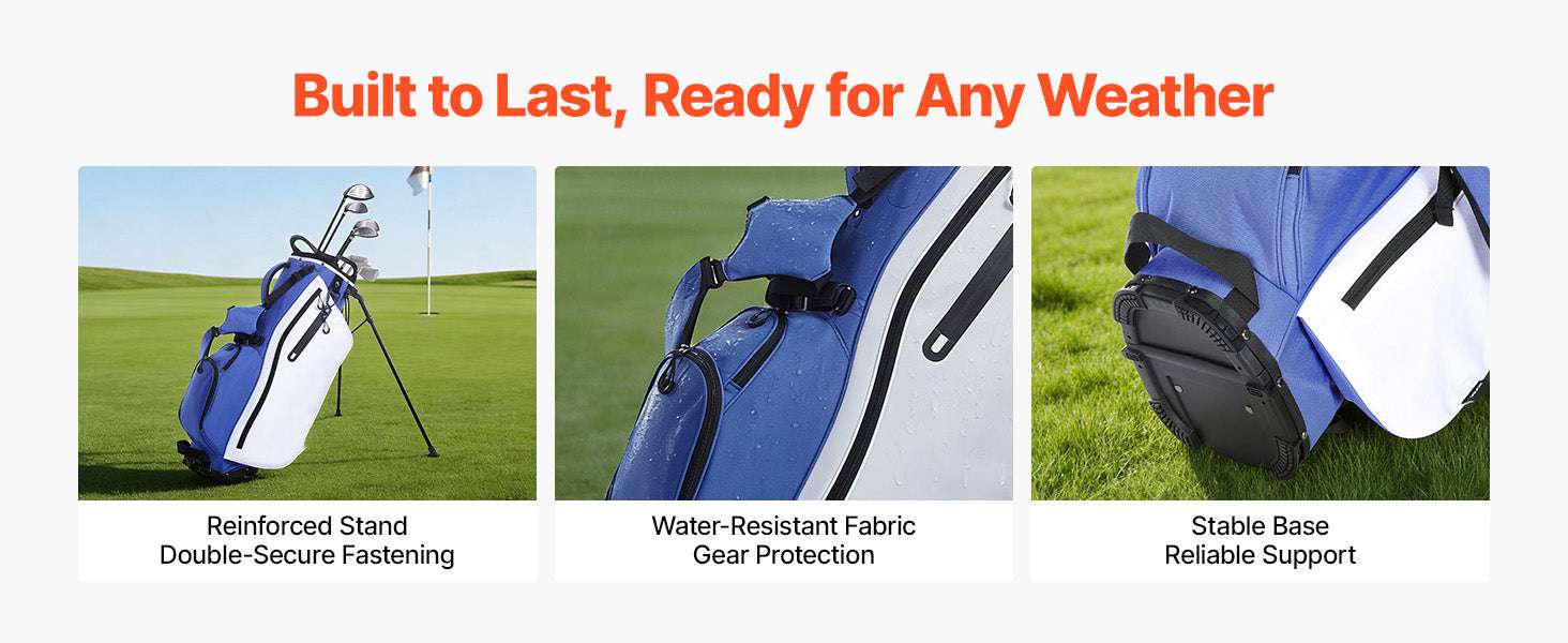 Golf Cart Bag with 7/14 Way Dividers, Storage Pockets & Straps-7 Way / United States
