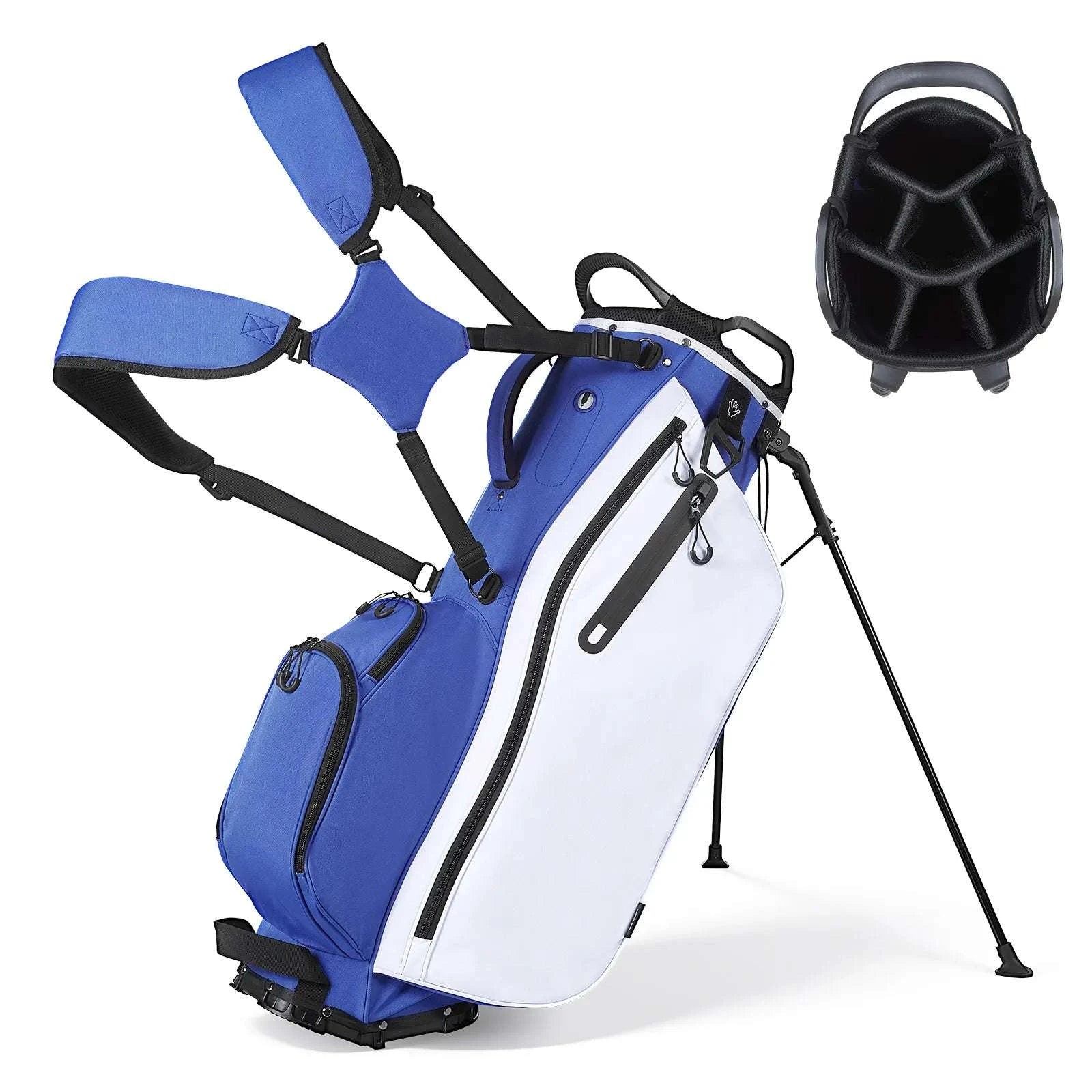 Golf Cart Bag with 7/14 Way Dividers, Storage Pockets & Straps-7 Way / United States