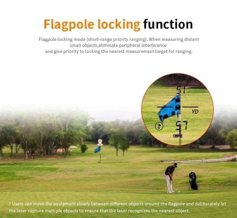 Golf Laser Rangefinder 1000M with Slope & Flag Lock Precision Meter-1000m