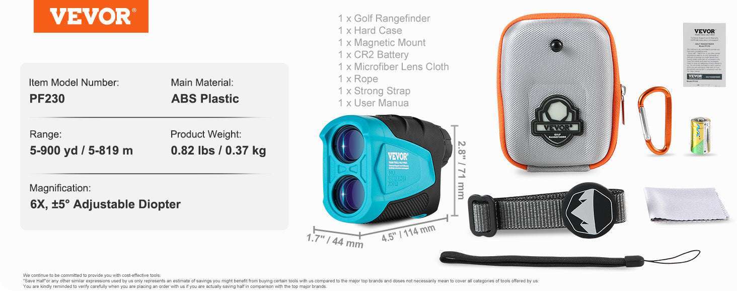 Golf Laser Rangefinder 900 Yards with Slope, Flag Lock & 6X Zoom-5-900 yards / spain