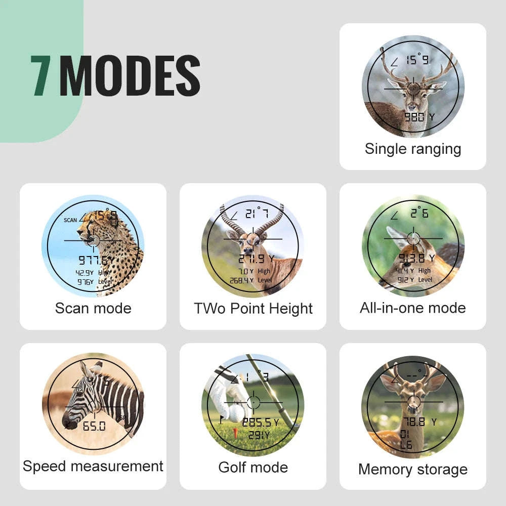 Golf Laser Rangefinder USB Rechargeable with Slope Compensation-Golf 600 White