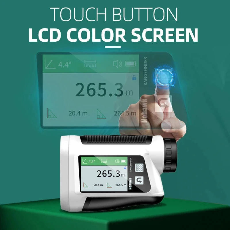 Golf Laser Rangefinder USB Rechargeable with Slope Compensation-Golf 600 White