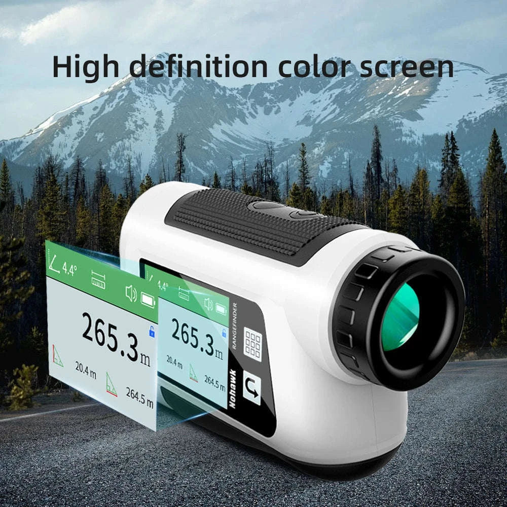 Golf Laser Rangefinder USB Rechargeable with Slope Compensation-Golf 600 White