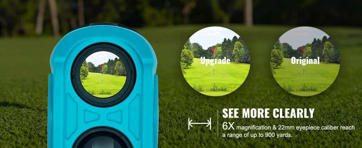 Golf Laser Rangefinder 900 Yards with Slope, Flag Lock & 6X Zoom
