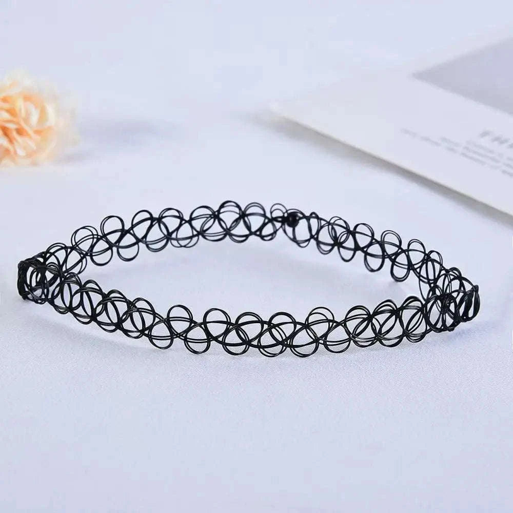 Gothic Black Choker Necklace-D-07