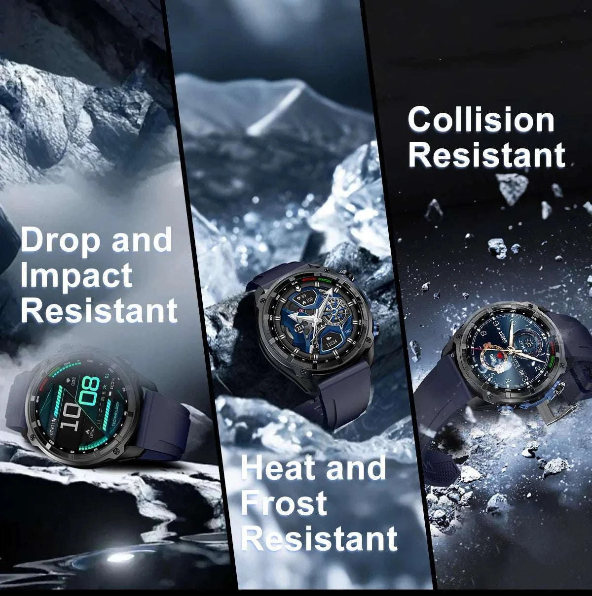 GPS Smartwatch with Offline Maps, AMOLED Display & 4GB Memory-Black Mesh Belt 2A / 1000mAh offline map