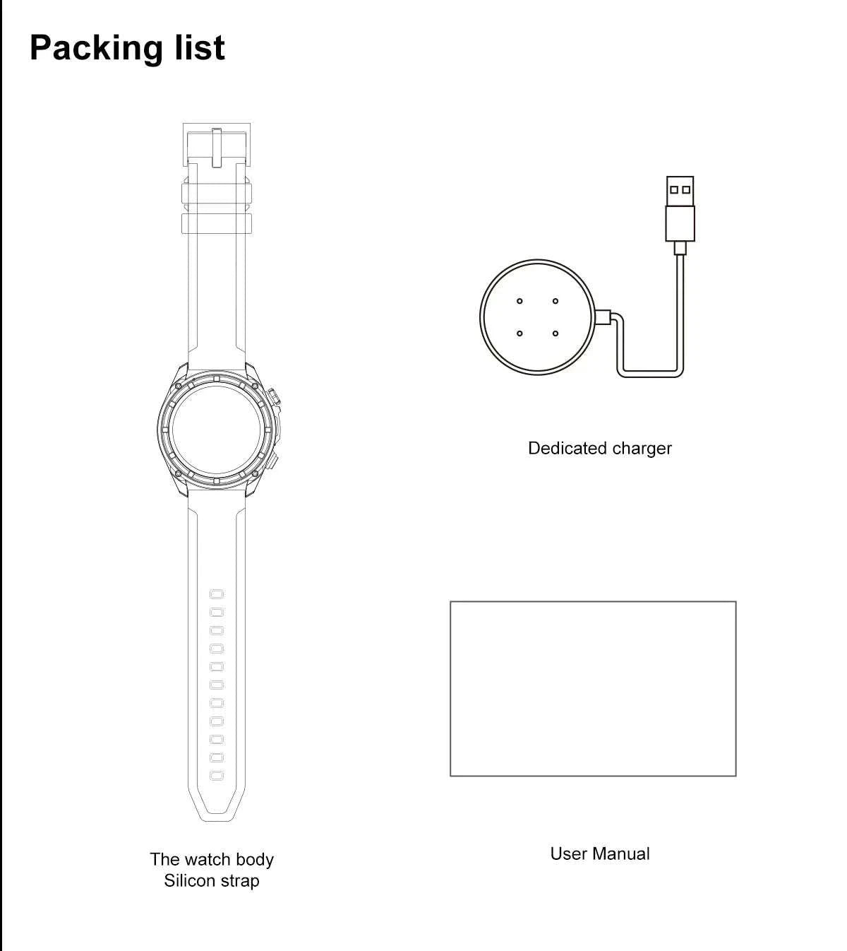 GPS Smartwatch with Offline Maps, AMOLED Display & 4GB Memory-Black Mesh Belt 2A / 1000mAh offline map
