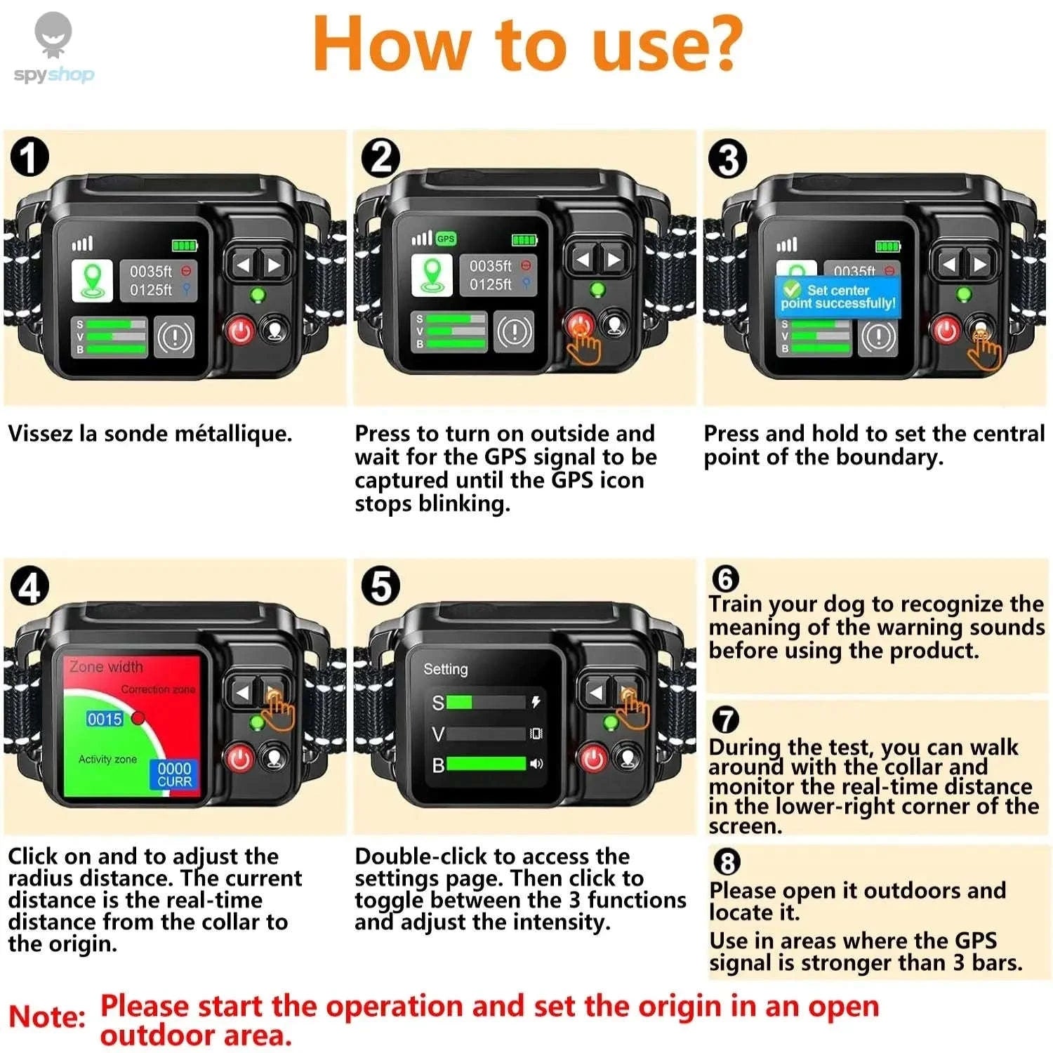 GPS Wireless Dog Fencing System – Safe, Flexible Virtual Boundaries for Your Pet-black