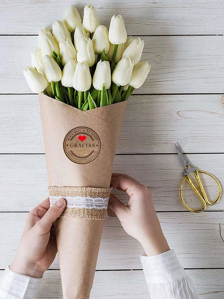 Gracias Gift Stickers – Handmade Scrapbook & Stationery Labels-Homemade With Love