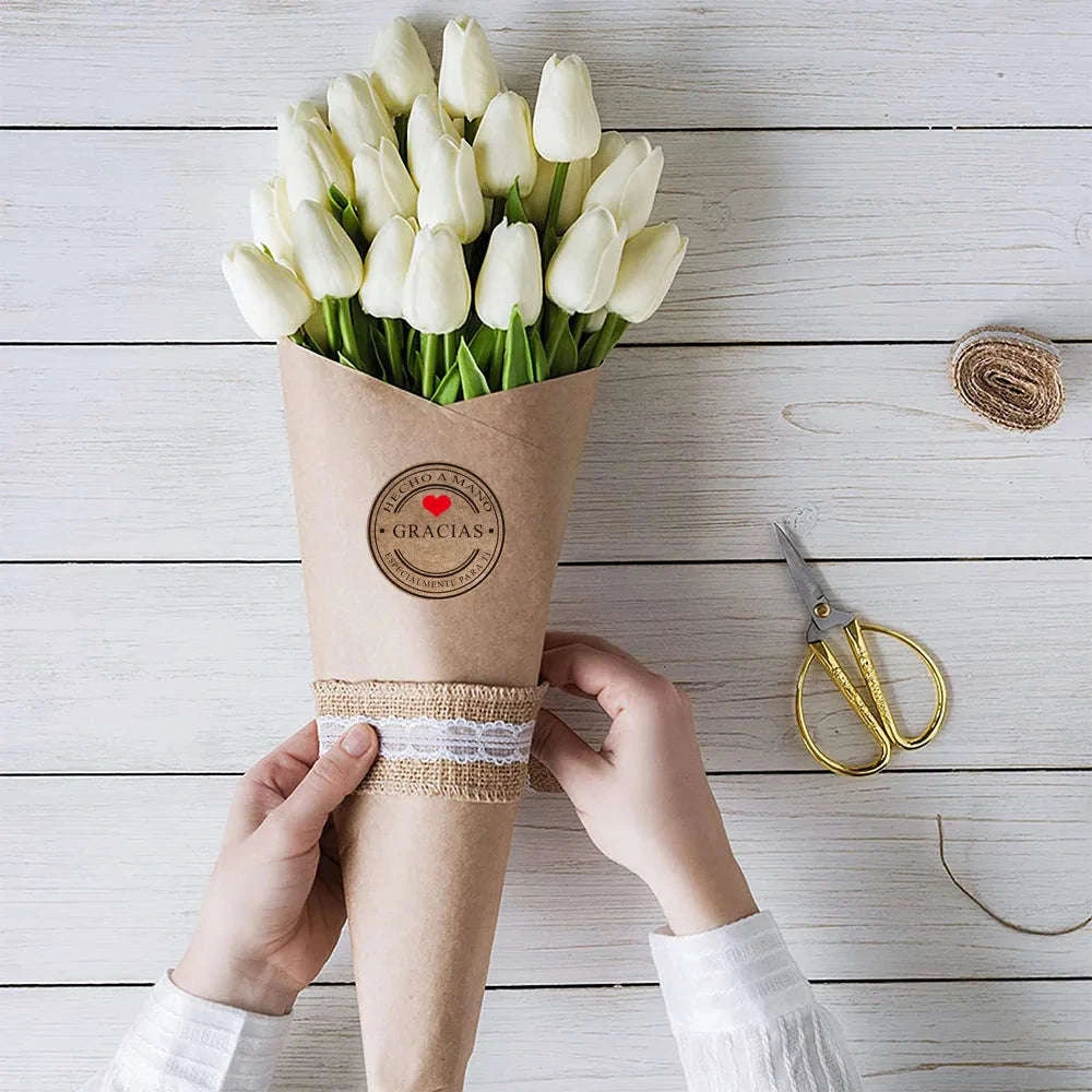 Gracias Gift Stickers – Handmade Scrapbook & Stationery Labels-Homemade With Love