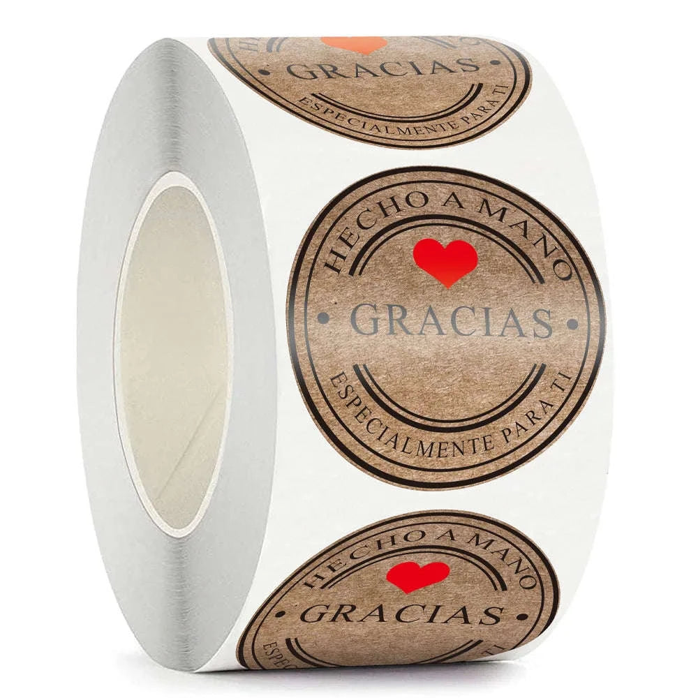 Gracias Gift Stickers – Handmade Scrapbook & Stationery Labels-Homemade With Love